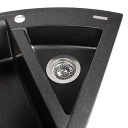 Кухонна мийка гранітна Miraggio Europe black 1100x575x205 00207207, Чорний - мініатюра 5