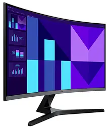 Монiтор Samsung 27" Essential S3 S27D390G (LS27D390GAIXUA) VA Black Curved 100Hz - мініатюра 3