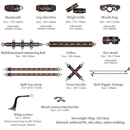 БДСМ-набір Lockink The FloweRing Serpent - Bondage Set, 12 шт. - мініатюра 15