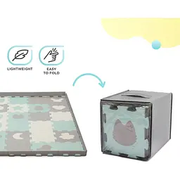 Килимок-пазл Kinderkraft Luno Shapes Mint 30 елементів (KPLUSH00MIN0000) - мініатюра 6