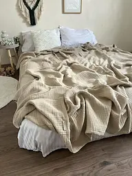 Покривало Zeintex Heaven муслінове бавовняне кольору лате 240х280 см - мініатюра 4