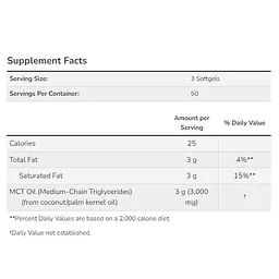 Жирні кислоти Now Foods MCT Oil 1000 mg 150 капсул - мініатюра 2