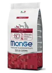 Сухий корм для собак Monge Dog Mini Adult зі смаком курки та рису 3 кг