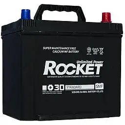 Автомобільний акумулятор ROCKET Japan 6СТ-65Ah АзЕ ASIA 590A (CCA) SMF 75D23L - мініатюра 2