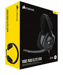 Гарнiтура Corsair Void RGB Elite USB Premium Gaming Headset with 7.1 Surround Sound Carbon (CA-9011203-EU) - мініатюра 4
