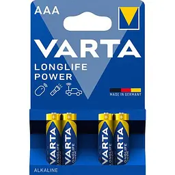 Батарейка VARTA HIGH ENERGY/LONGLIFE POWER AAA LR03 BLI 4 ALKALINE