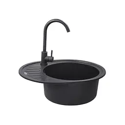 Кухонна мийка Kroner KRP Komposit GRB - 6250 (CV027416) - мініатюра 4