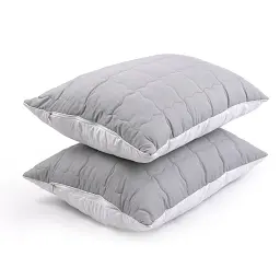 Силиконовая подушка с регулировкой высоты Руно Grey White 50х70 см бело-серая - миниатюра 5