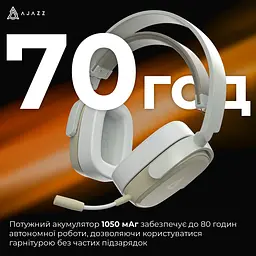 Навушники Ajazz AHM09 MAX 3-Mode Grey (AHM09-MAX-GW) - мініатюра 10