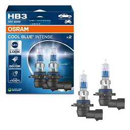 Комплект галогенових ламп OSRAM HB3 9005CBN-2HB Cool Blue Intense NG +100% 5000K 60W 12V P20d (2 шт)