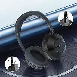 Навушники бездротові Media-Tech SONIQUE DS-2 Bluetooth+3,5мм, Li-Pol, Чорний - мініатюра 5