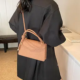 Кросбоді каркасне з еко-шкіри Lilly P1-86148C коричневе - мініатюра 4