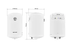 Водонагрівач Mixxus EWH-07080 ROUND WET 80 л, 1,5 кВт, "мокрий" ТЕН, вертикальний, циліндричний, білий (WH0602) - мініатюра 3