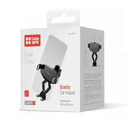 Універсальний автотримач ColorWay Gravity Mechanical Car Mount Black (CW-CHG18-BK)