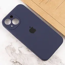 Чохол Silicone Case Full Camera Protective AA Apple iPhone 13 6.1" Темно-синій / Midnight blue - мініатюра 4