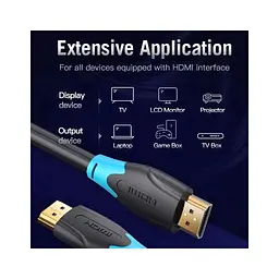 Кабель мультимедійний HDMI M to HDMI M 2.0m 4K60Hz black Vention (AAGBH)