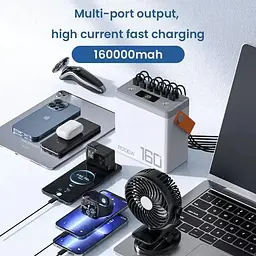 Універсальна зарядна батарея Power Bank PD100W 160000mah 592Wh 100W - мініатюра 9