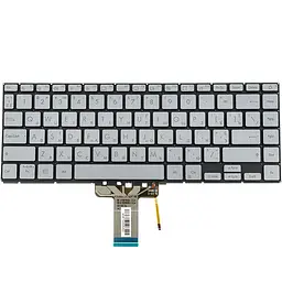 Клавіатура для ноутбука ASUS (X421 series) ukr сірий без фрейма підсвічування клавіш