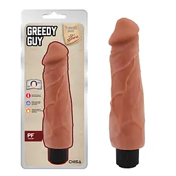 Вібратор T-skin ReaL Greedy Guy 24 см коричневий - мініатюра 2