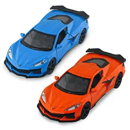 Автомодель - Chevrolet Corvette Z06 2023 (помаранчевий, світло-блакитний), в асортименті