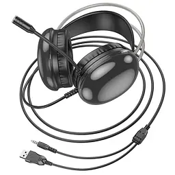 Навушники Hoco W109 Rich gaming headphones чорні - мініатюра 3