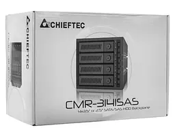 Зовнішня кишеня Chieftec CMR-3141SAS 3x5.25" - 4x3.5" HDDs Hot-Swap Metal (CMR-3141SAS) - мініатюра 5