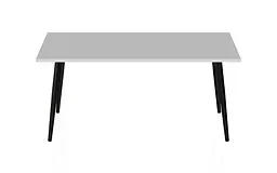 Стіл журнальний Монтана Ferrum-decor 45x100x50 Чорний метал ДСП Білий 16 мм (FRD-106717) - мініатюра 5