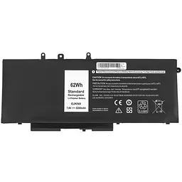 Батарея для ноутбука Dell GJKNX (Latitude: 5480 5580) 7.6V 8200mAh 62Wh Чорний - мініатюра 2