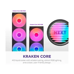 Система рідинного охолодження NZXT Kraken Core 360 Black with RGB fans Single Fra (RL-KR36C-B1) - мініатюра 4