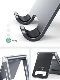 Тримач для телефона Ugreen LP263 Phone Holder with Roller Silver (80708) - мініатюра 8