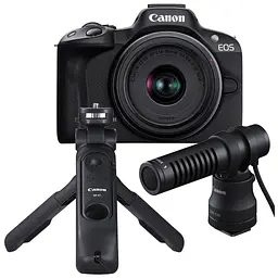 Цифровий фотоапарат Canon EOS R50 + RF-S 18-45 IS STM Black Creator Kit (5811C036) - мініатюра 2