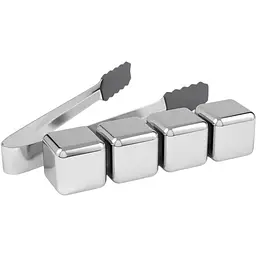 Металеві камені для віскі Circle Joy Ice Cubes (CJ-BK03) набір 4 штуки