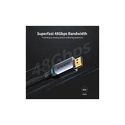 Кабель мультимедійний HDMI M to HDMI M 2.0m V2.1 8K60Hz HDR10 HLG Choetech (XHH01-BK) - мініатюра 5