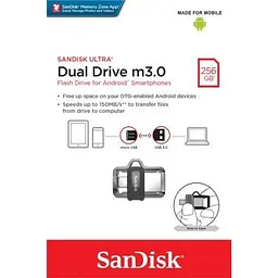 USB флеш накопичувач SanDisk 256GB Ultra Dual Drive USB 3.0 OTG (SDDD3-256G-G46) - мініатюра 7