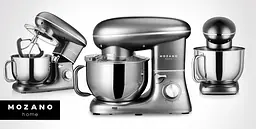 Кухонний комбайн Mozano професійний тістоміс Kitchen Machine 2300 Вт чаша 6,2л Silver - мініатюра 8
