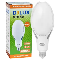 Лампочка Delux OLIVE ECO 40Вт E27 6500K 230В (90023325) - мініатюра 3