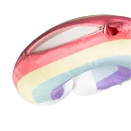 Подушка для шиї Yiwu Rainbow U-подібна плюш-велюр 30х30 см рожева - мініатюра 4