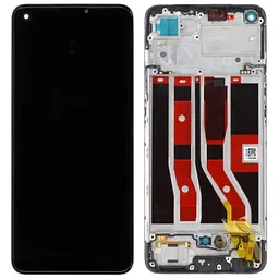 Дисплей Oppo A74 4G чорний, OLED, з рамкою