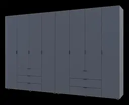 Розпашна Шафа для одягу Doros Гелар комплект Графіт 4+4 ДСП 310х49,5х203,4 (42002130)