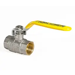 Кран кульовий Koer KR.214.G - 1/2" FF Ггв Yellow, ручка "важіль" жовта KR0123 - мініатюра 4