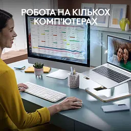 Комплект (Клавіатура та Миша) Logitech MK950 Wireless (920-012491) Off-White - мініатюра 5
