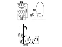 Унітаз-компакт Idevit Rena з кришкою Soft Close SETK2904-0205-081-1-6200, Червоний - мініатюра 3