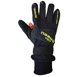 Рукавиці для скандинавської ходьби Gabel Wind Tech N.C.S. Black/Green M (8015012100008), Чорний - мініатюра 2