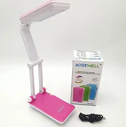 LED-лампа трансформер 30 см сенсорна світлодіодна 2 W настільна акумуляторна 800 mAh TOPWELL 1019 рожева