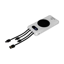 Повербанк 10000mAh Power Bank Kraft KPB-1110W White бездротова зарядка (43-00098) - мініатюра 2