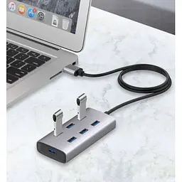 Концентратор Maiwo USB 3.0 Type-A / Type-C to 7х USB3.0 (KH700) - мініатюра 5