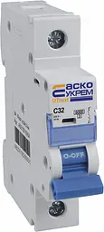Модульний автоматичний вимикач 1р - 32А - С - UTrust АСКО-УКРЕМ (A0010210054) - мініатюра 2