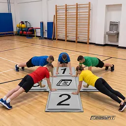 Крос-мат для стрибків EasyFit спортивний складаний (сірий) - мініатюра 13