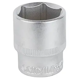 Торцева головка Sigma шестигранна коротка 1/2" 27мм CrV mid (6071271) - мініатюра 2