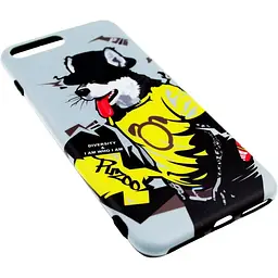 Чохол-накладка PUZOO TPU Glossy Surface IMD Hip Hop iPhone 7 Plus/8 Plus RAP Alaskan Grey - мініатюра 3
